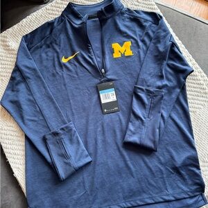 Nike Women’s Michigan Logo Quarter-Zip, Dry Fit